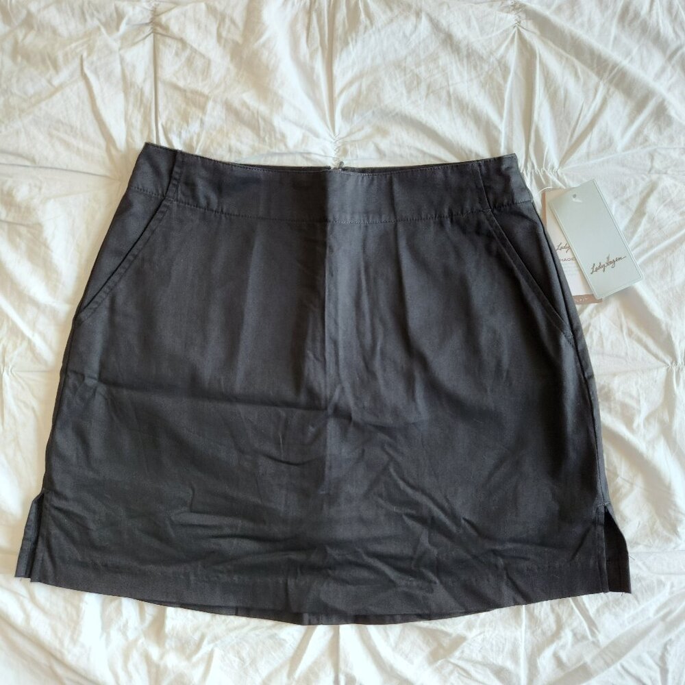 NWT Lady Hagen Size 2 Black CORE Country Club Skort 16" Golf Mini Skort Stretchy